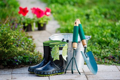 Professional hedge cutting for a Wallington residential front garden
